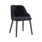 Preview: Twiggy black chenille - moderner Stuhl